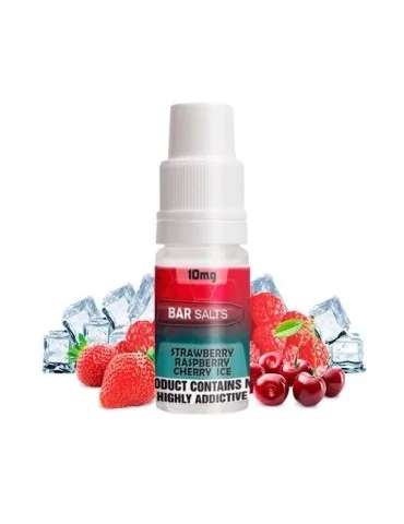 Bar Nic Salts Strawberry Raspberry Cherry Ice 10ml 10 mg E-liquid